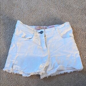 Stylish White Kids Shorts with Embroidery